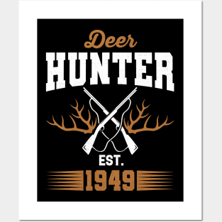 Gifts for 72 Year Old Deer Hunter 1949 Hunting 72th Birthday Gift Ideas Posters and Art